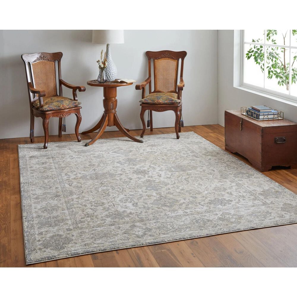 Feizy Celene 39L0F 5&#39; x 7&#39;6&quot; Beige and Gray Area Rug, , large