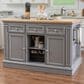 Linden Boulevard Penda Kitchen Island with 2 Stools in Gray, , large