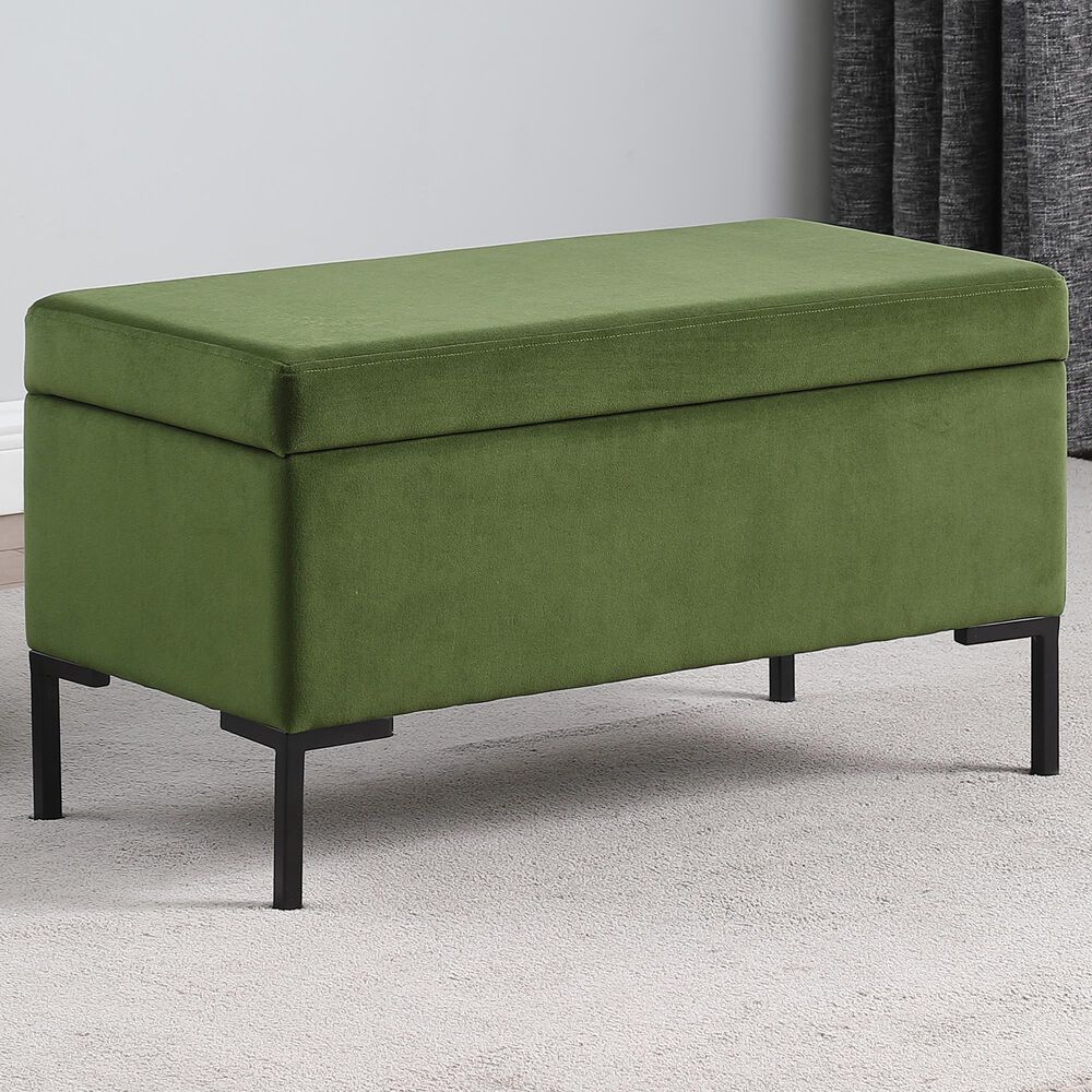 Kinfine Medium Metal Storage Bench in Green, , large