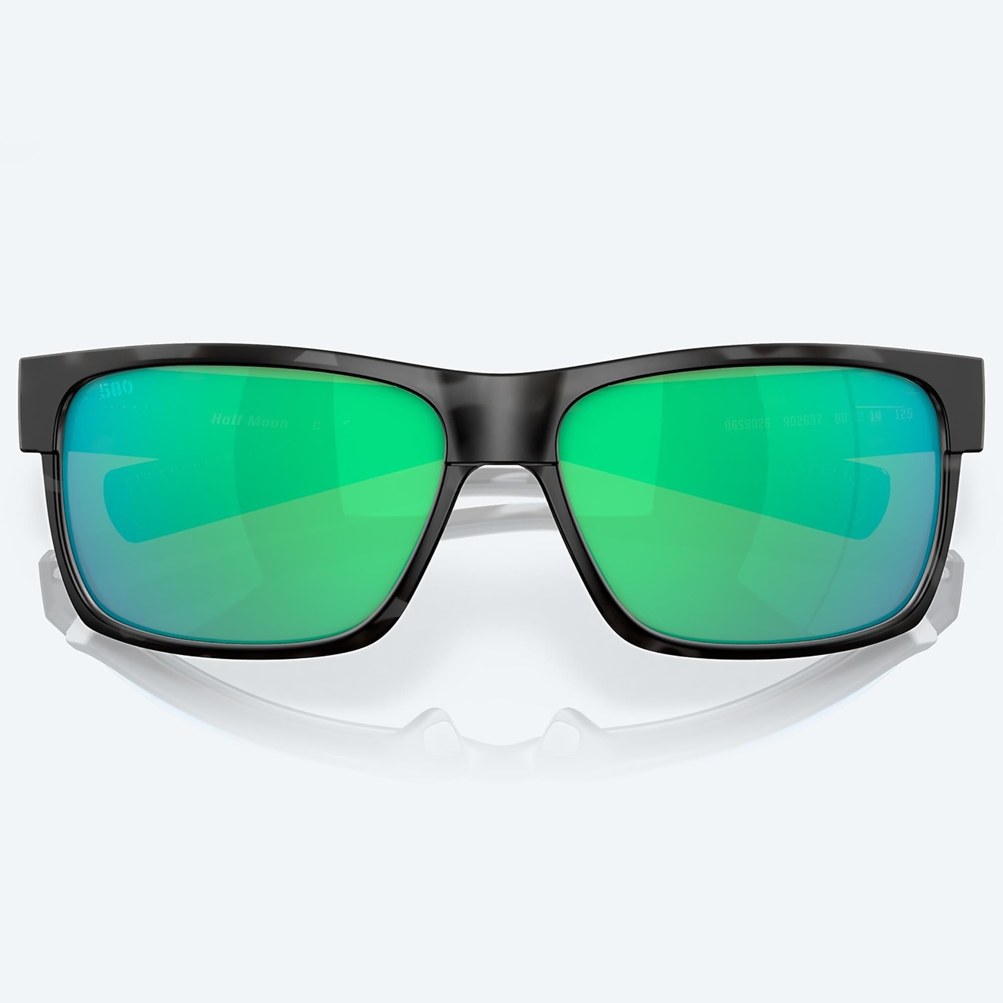 Costa Haft Moon Sunglasses with Green Mirror Lenses in Tiger Shark