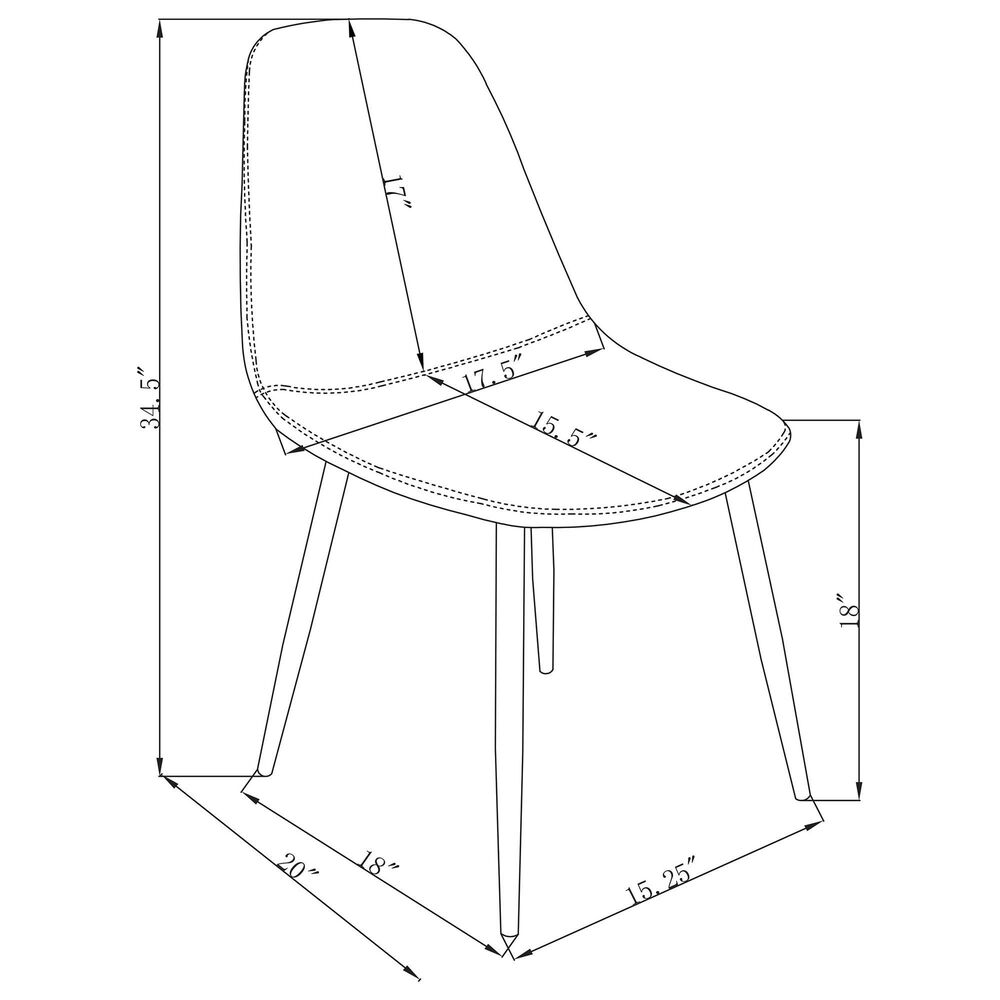 Coaster Dennison Dining Table and 4 Chairs, , large