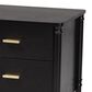 Baxton Studio Marisela 2-Drawer Nightstand in Black, , large
