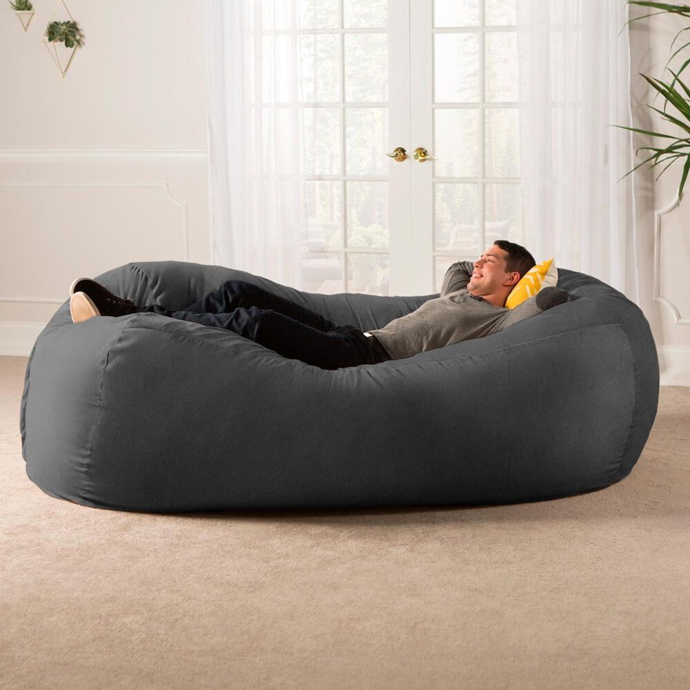 Jaxx 7&#39; Giant Bean Bag Sofa in Charcoal, , large