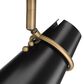 Golden Lighting Reeva 7" Wall Sconce with Matte Black Shade in Modern Brass, , large