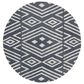 Safavieh Micro-Loop 5" Round Navy and Blue Area Rug, , large