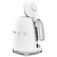 SMEG Retro Style 7-Cup Electric Kettle in Matte White and Polished Chrome, , large