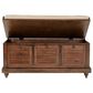 OSP Home Dover Storage Bench in Distressed Brown, , large
