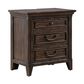 Belle Furnishings Paradise Valley Upholstered Bed and 2 Nightstands in Saddle Brown, , large