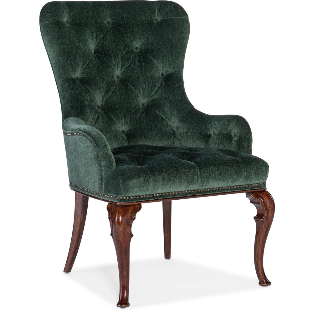 Hooker Furniture Charleston Host Chair in Green Velvet, , large