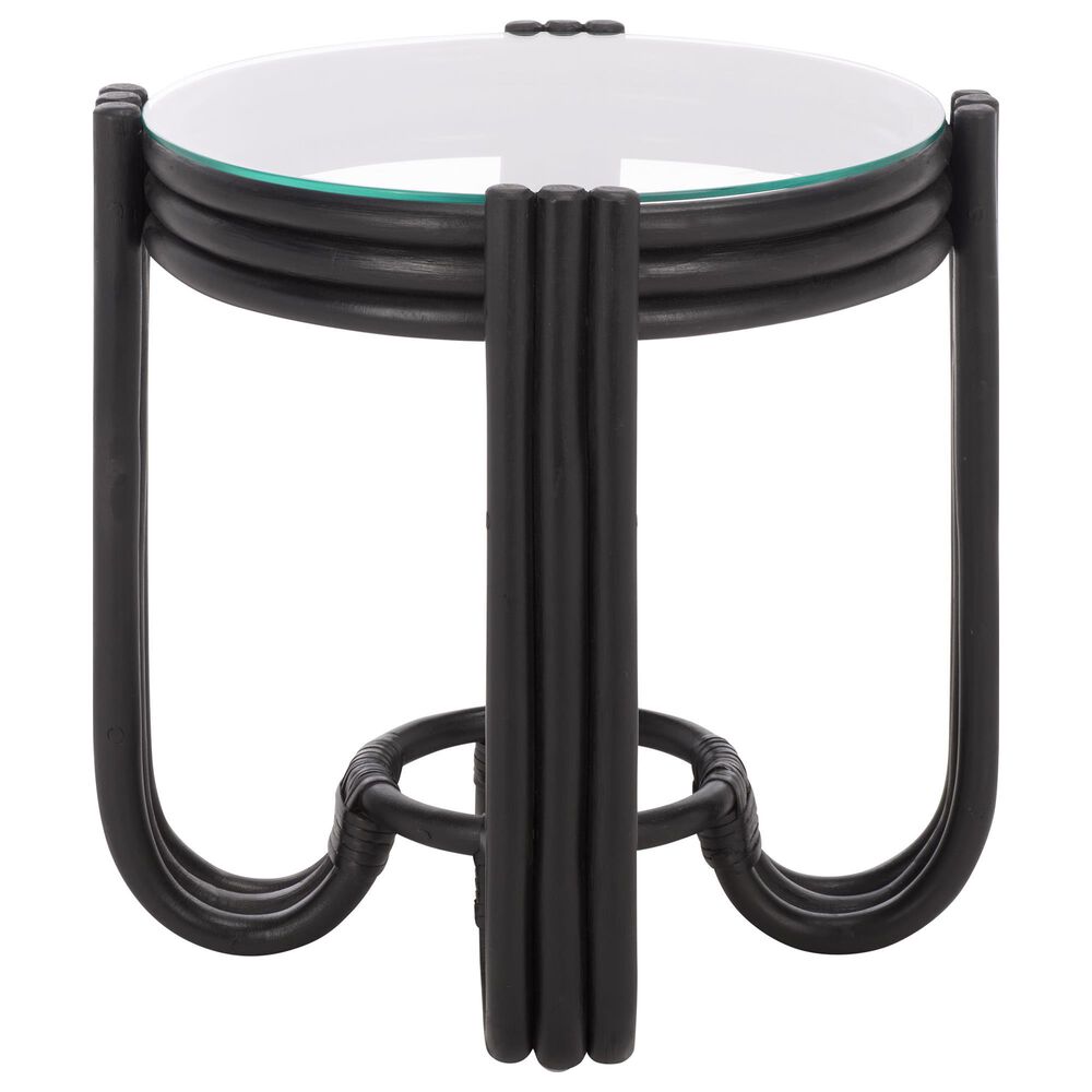 Safavieh Bilian Round Accent Table in Black, , large
