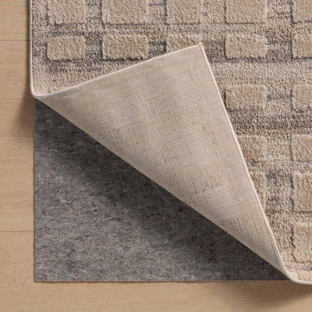 Amber Lewis x Loloi Monty 6&#39;7&quot; x 9&#39;3&quot; Pebble and Beige Area Rug, , large