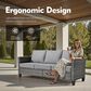 HOMLUX 4-Piece Outdoor Sofa Set in Dark Gray, , large