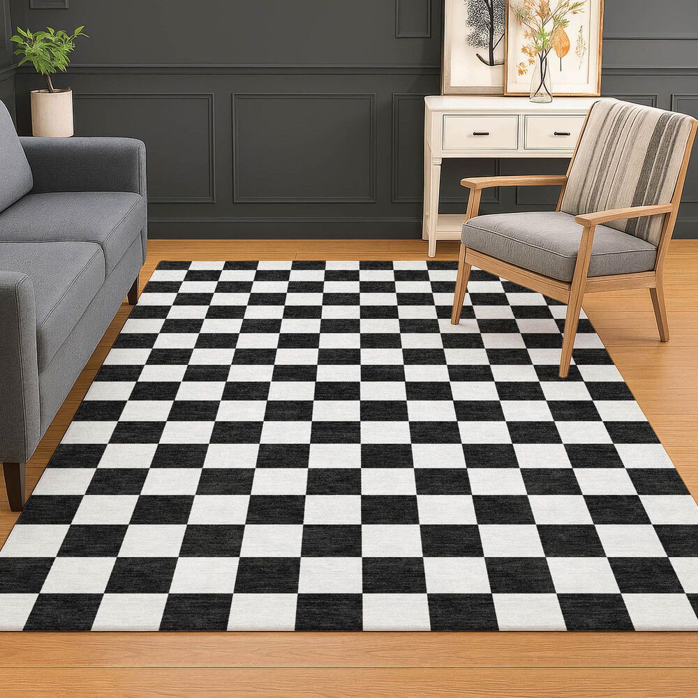 Dalyn Rug Company The Reserve TR7 Black 3&#39; x 5&#39; Indoor/Outdoor Area Rug, , large