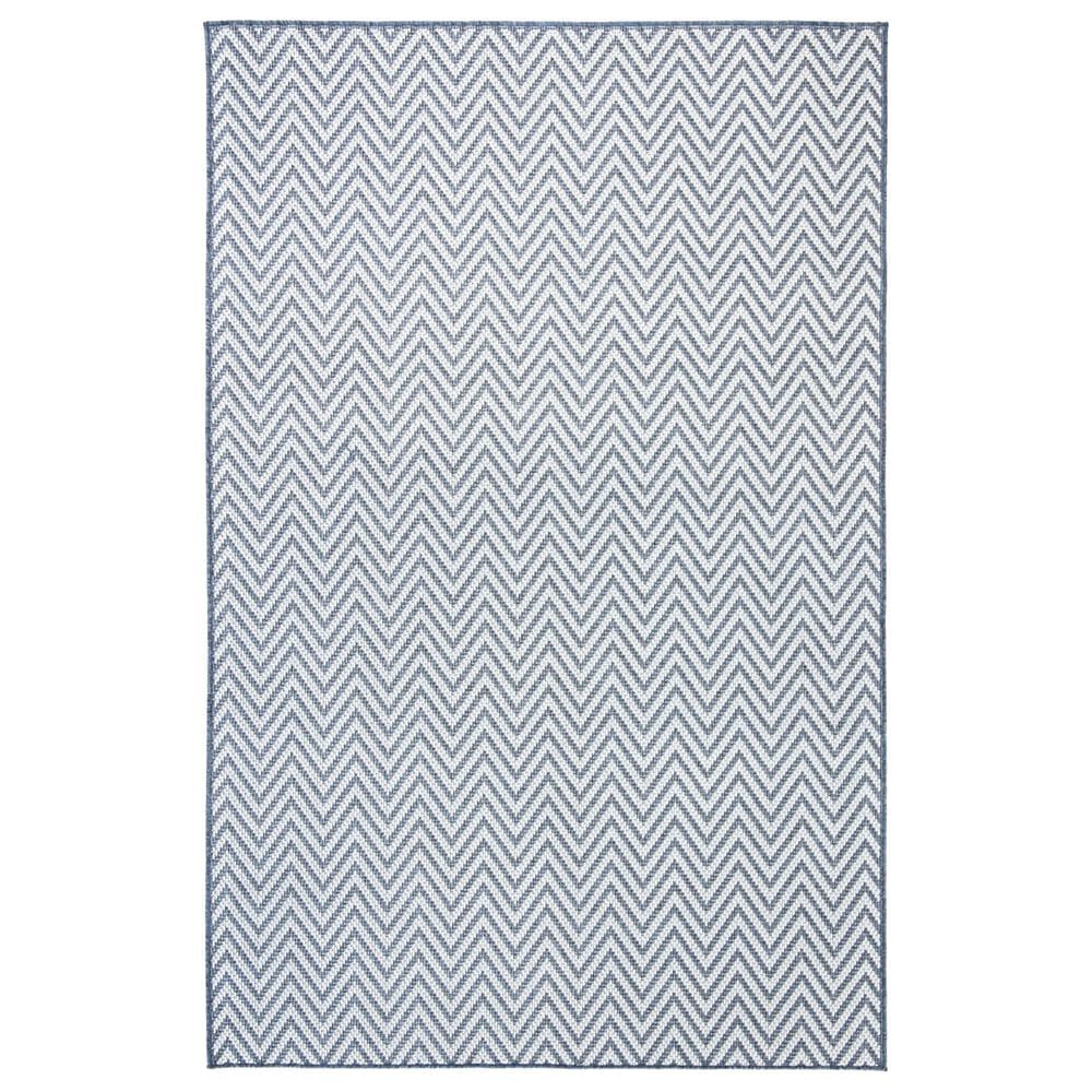 Safavieh Bermuda 6"5" x 9"2" Blue and Creme Indoor/Outdoor Area Performance Rug, , large