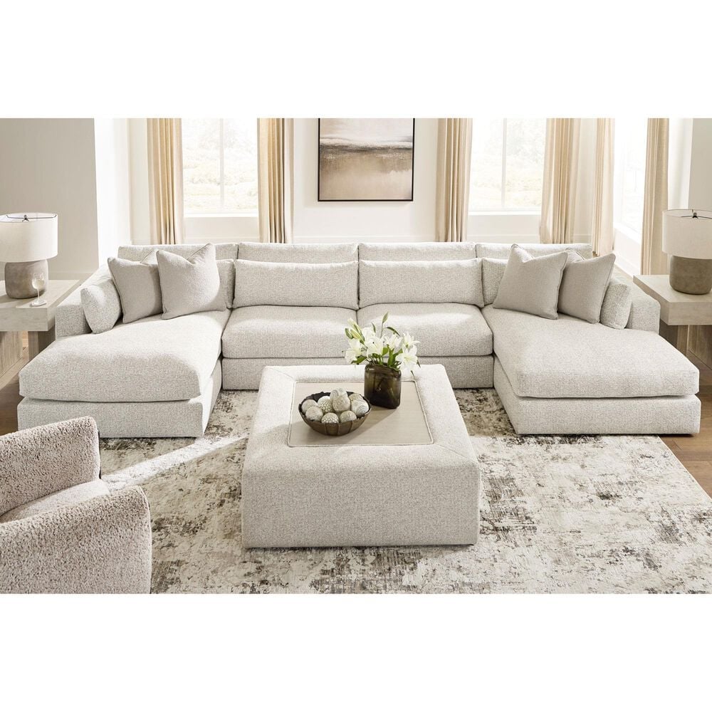 Ashley Ashbourne Estate Oversized Accent Ottoman in Snowstone, , large