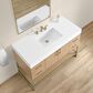 37B Mauri 48" Single Bathroom Vanity with Metal Base in Warm Oak with High-Profile 4" White Composite Stone Top, , large