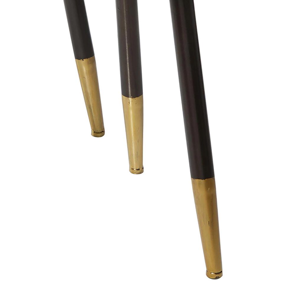 Uma Enterprises Modern Accent Table in Black and Gold &#40;Set of 2&#41;, , large