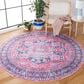 Safavieh Serapi 6"7" Round Navy and Red Area Rug, , large