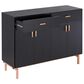 Furniture of America Lester Buffet Table in Black and Rose Gold, , large