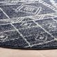 Safavieh Adirondack ADR206N 6" Round Navy and Silver Area Rug, , large