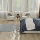 Nourison Courtyard Ivory and Aqua 5" Round Indoor/Outdoor Area Rug, , large