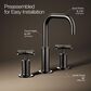 Kohler Purist Widespread Bathroom Sink Faucet with Cross Handles and High Gooseneck Spout in Vibrant Titanium, , large