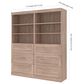 Bestar Pur 72" Closet Organizer in Rustic Brown, , large