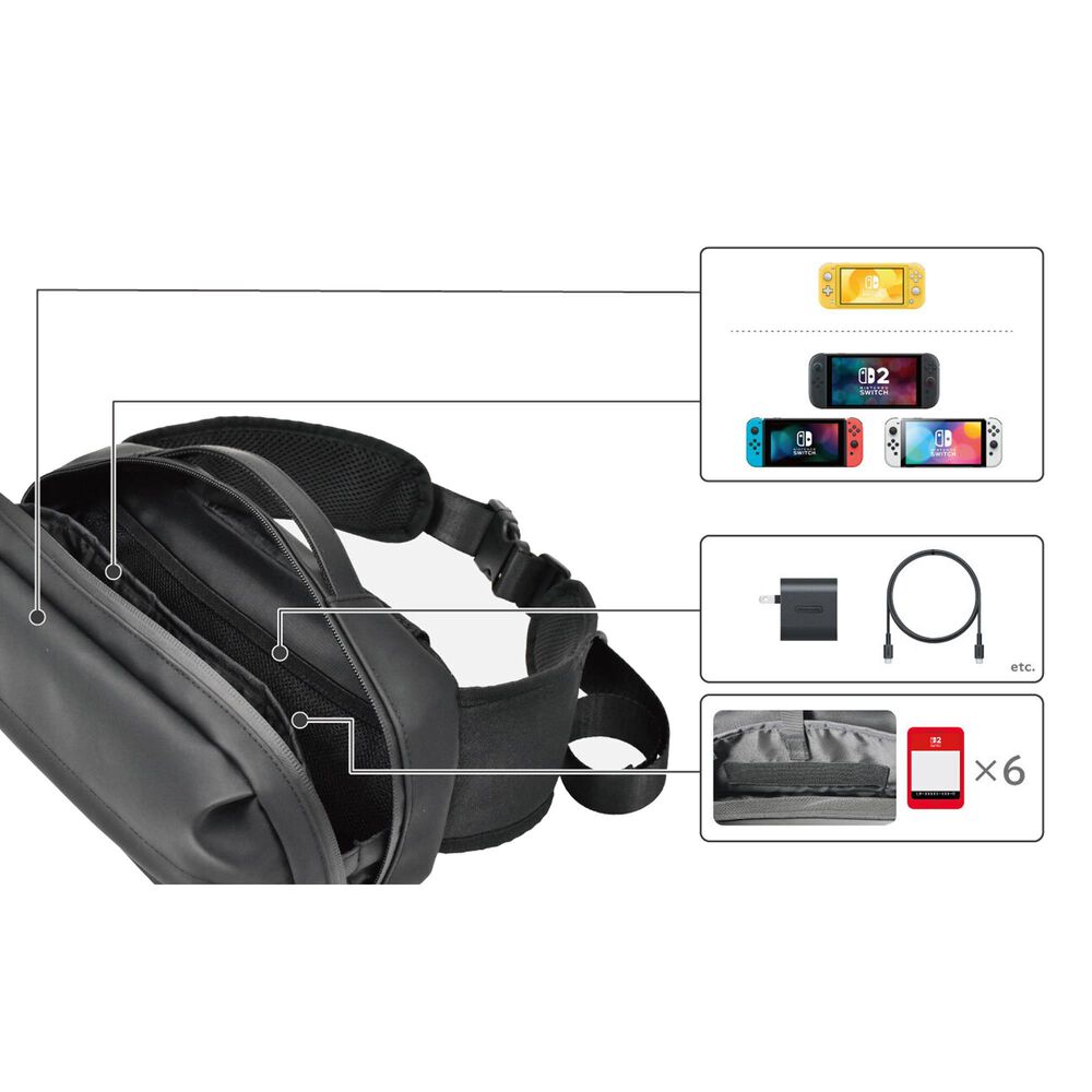 Hori Adventure Pack Shoulder Bag for Nintendo Switch 2 in Black, , large