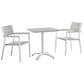 Modway Maine 3-Piece Outdoor Patio Bistro Set in White and Light Gray, , large