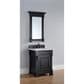 James Martin Vanities Brookfield 26" Single Bathroom Vanity in Antique Black with 3 cm White Zeus Quartz Top and Rectangular Sink, , large