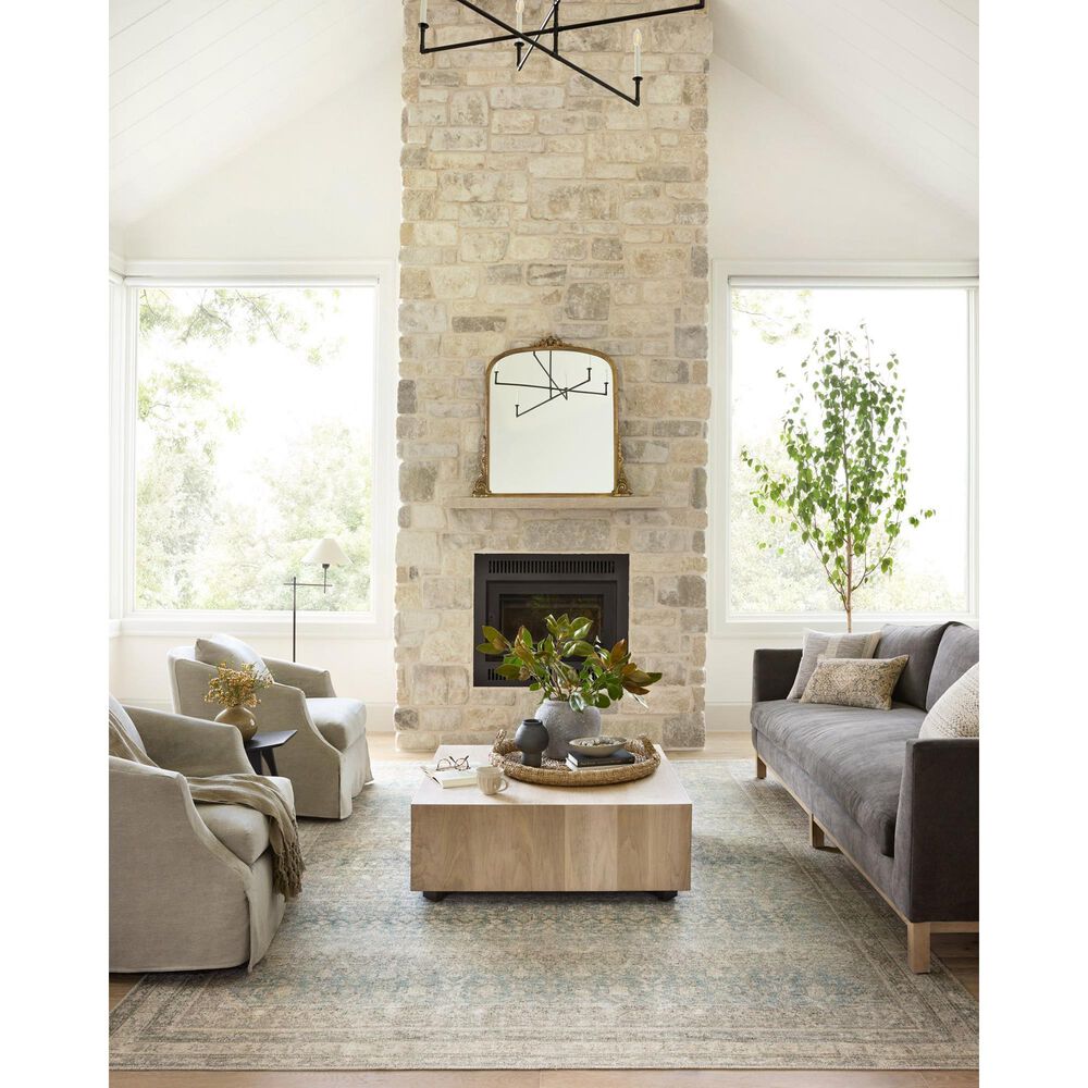 Angela Rose Aubrey 3&#39;9&quot; x 5&#39;6&quot; Jade and Natural Area Rug, , large