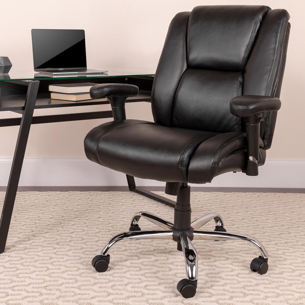 Flash Furniture HERCULES Big & Tall Task Chair in Black, , large