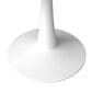 Leisuremod Leisuremod Bristol 40 round dining table White base with marbled MDF top, , large