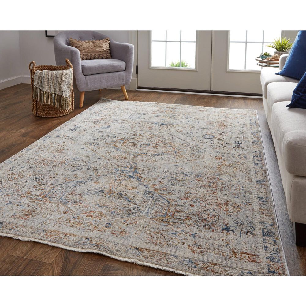 Feizy Kaia 5&#39; x 7&#39;9&quot; Gray and Multicolor Area Rug, , large
