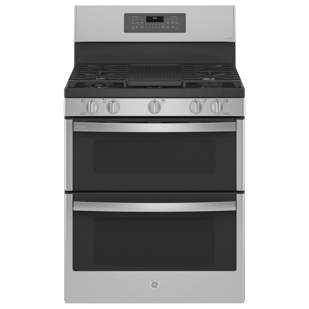 GE Profile 4pc Kitchen Package with Refrigerator, Range, Microwave, and Dishwasher in Stainless Steel, , large