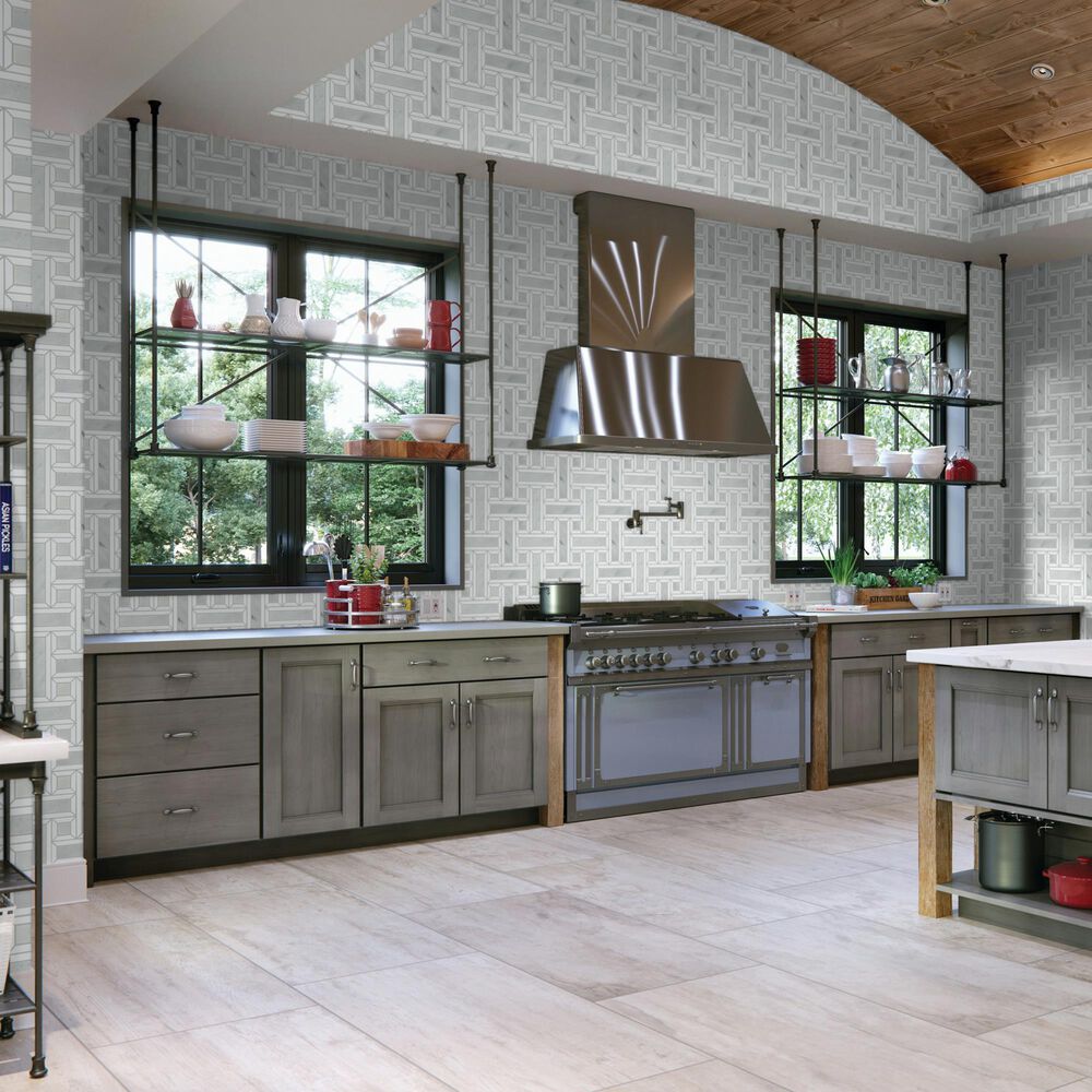 Dal-Tile Gamma Mystic Blend 12&#39;&#39; X 12&#39;&#39; BASKET Natural Stone Mosaic Sheet, , large