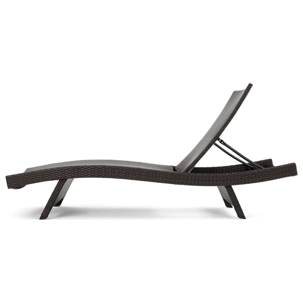 Hearth and Haven Salem PE Wicker Chaise Lounge in Multi Brown, , large