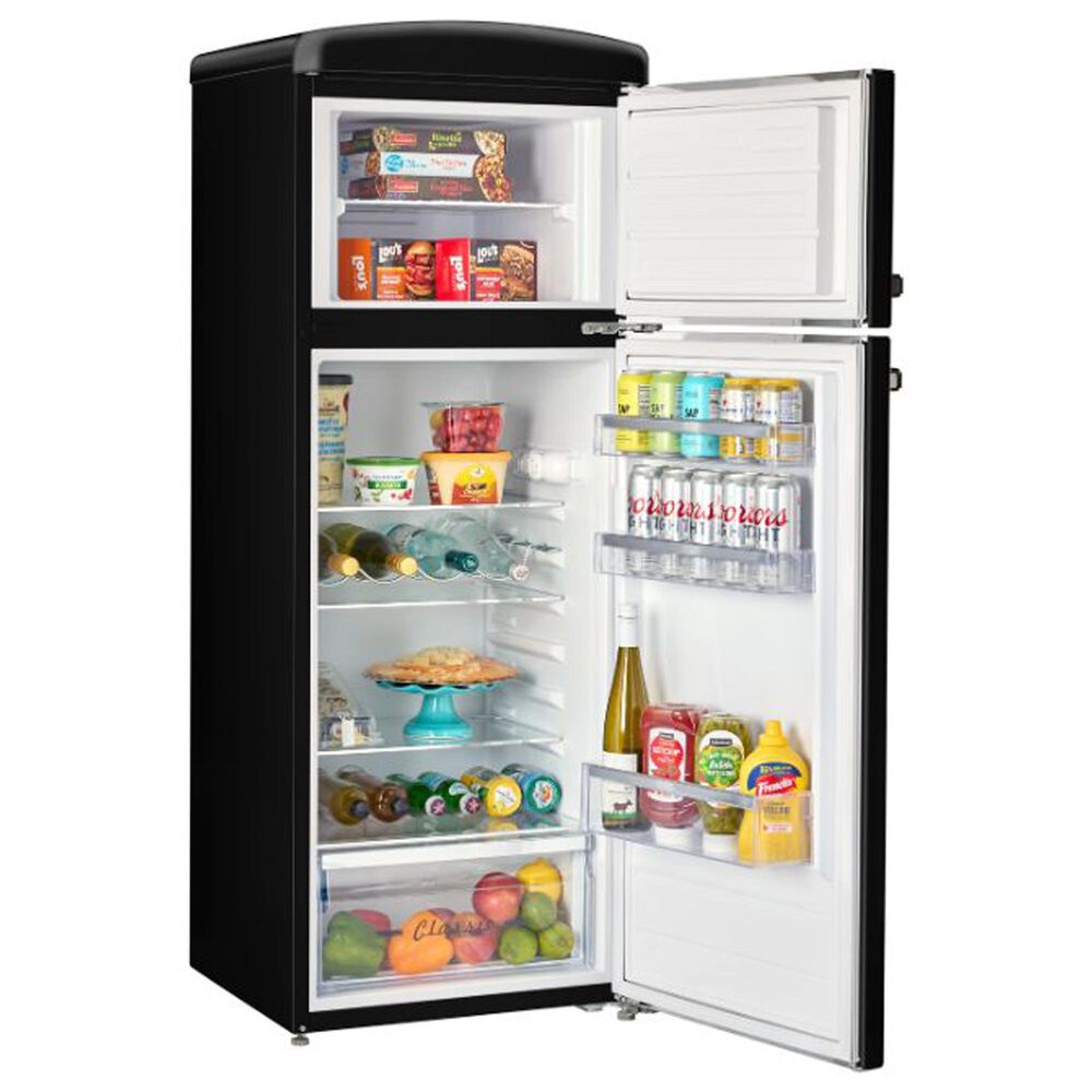 Unique Appliances Classic Retro 7.5 Cu. Ft. Top Freezer Refrigerator in Matte Black, , large