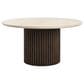 37B Banyan and Cavoli 5-Piece Round Dining Set in Cream and Dark Brown, , large