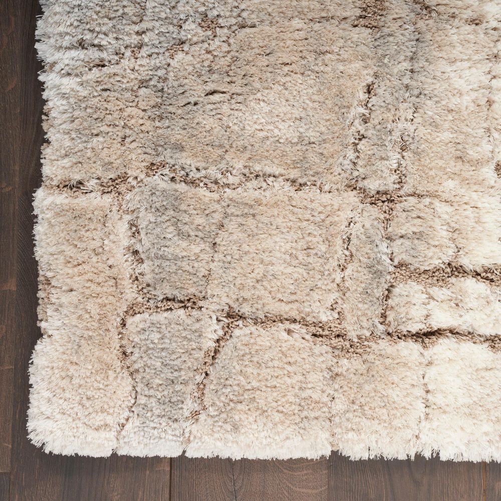 Nourison Dreamy Shag 4&#39; x 6&#39; Ivory and Beige Area Rug, , large