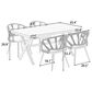 Hearth and Haven 5-Piece Outdoor Dining Set with Brown Rattan Chairs and Plastic Wood Table in Beige, , large