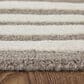 Feizy Kimball Taupe and Ivory 5" x 8" Area Rug, , large