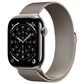 Apple Watch Series 11 (GPS+Cellular) 46mm Titanium Case with Milanese Loop - M/L in Natural and 2-Year AppleCare+, , large