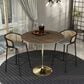 Leisuremod LeisureMod Verve Collection Modern Bar Height Table Brushed Gold Base with 48 Round Dark Walnut MDF Top, , large