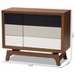 Baxton Studio Svante 6-Drawer Dresser in Walnut Brown, Dark Grey, Light Grey and White, , large