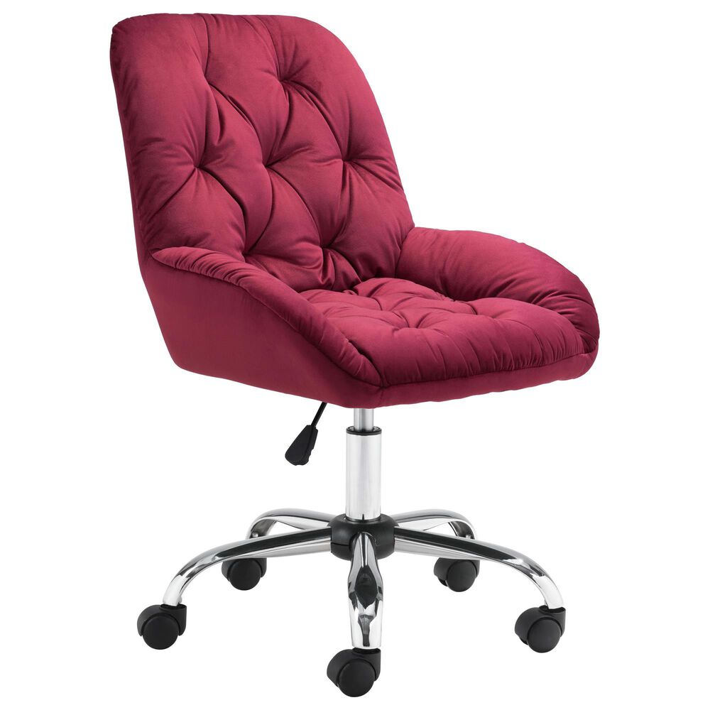 Zuo Modern Loft Office Chair in Red and Silver, , large