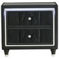 Pacific Landing Lorient 2 Drawer LED Nightstand in Black with AC Outlets and USB Ports, , large