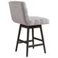 Armen Living Elias Swivel Counter Stool in Gray Oak, , large