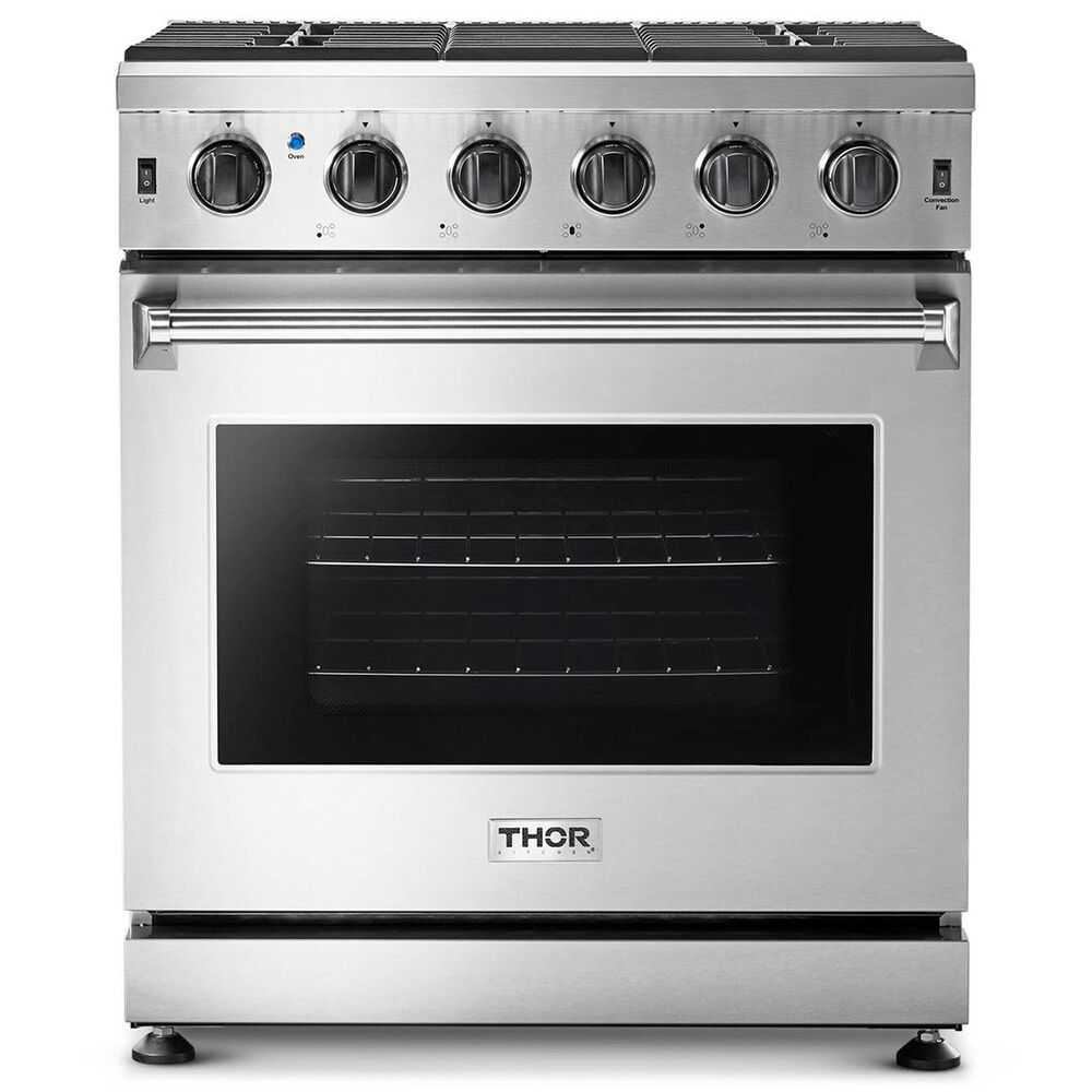Thor Kitchen 30" Freestanding Professional Gas Range with Storage Drawer in Stainless Steel, , large
