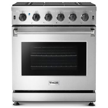 Thor Kitchen 30" Freestanding Professional Gas Range with Storage Drawer in Stainless Steel, , large